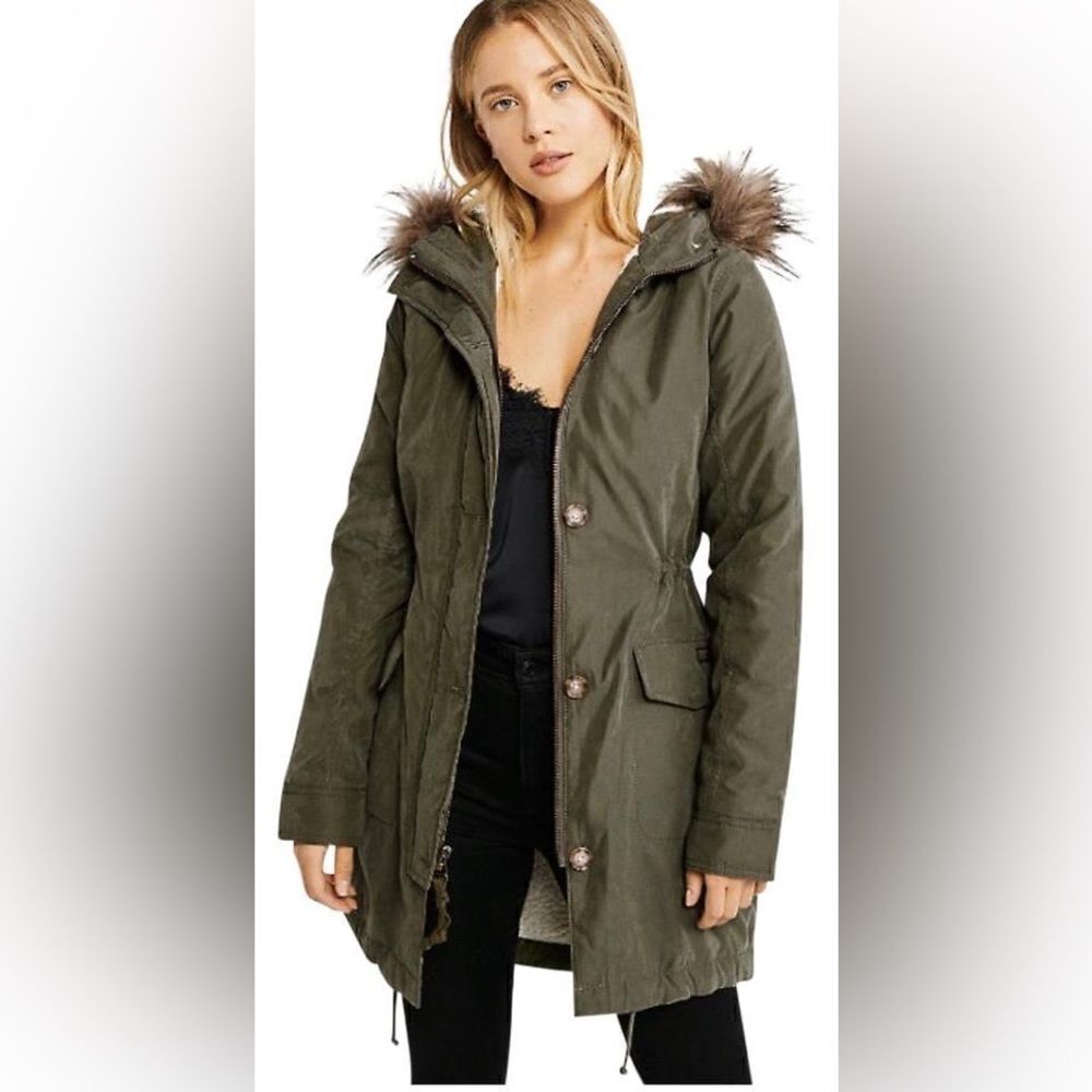 Abercrombie & Fitch Winter Olive Green Parka